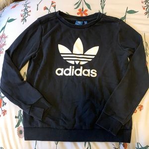 Black Adidas Crewneck